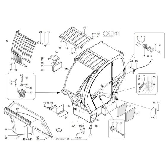 Cabin Assembly for Wacker TH755