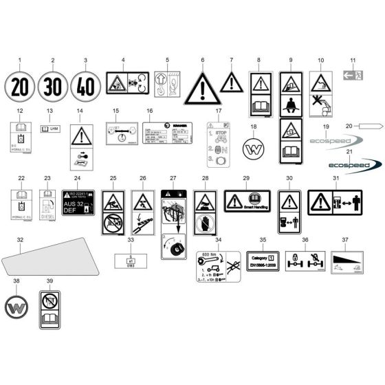 Wacker TH942 Decals