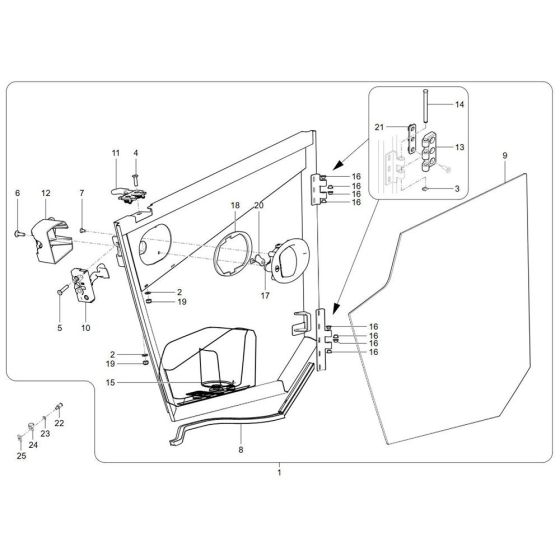 Door Assembly for Wacker TH942