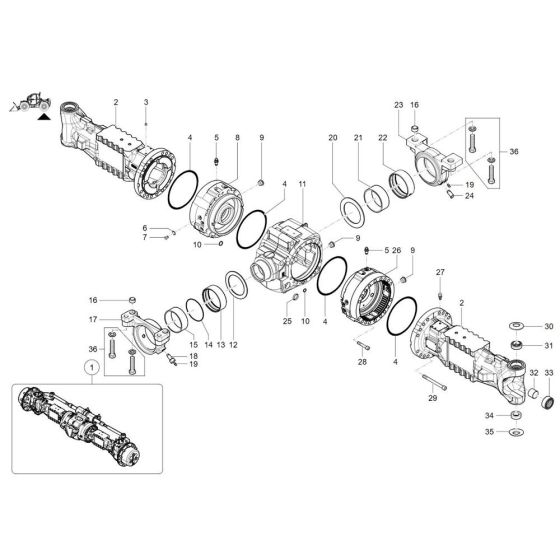 Axle Tube Rear Assembly