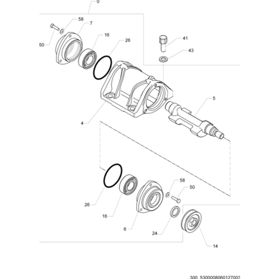 Exciter Assy for Wacker WP1540A 5000630046 (Honda) Rev.100 Plate Compactor