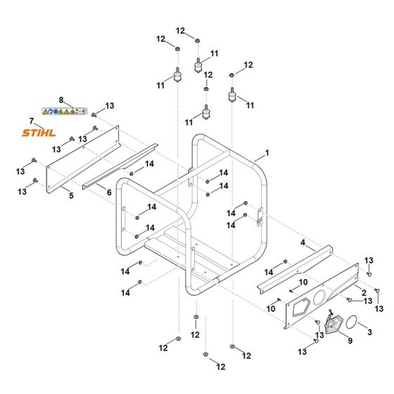 Stihl WP 300 Pump Frame