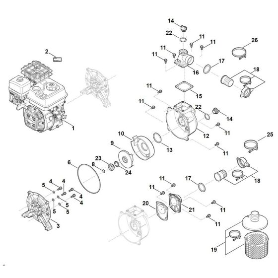 Motor and Pump for Stihl WP 300