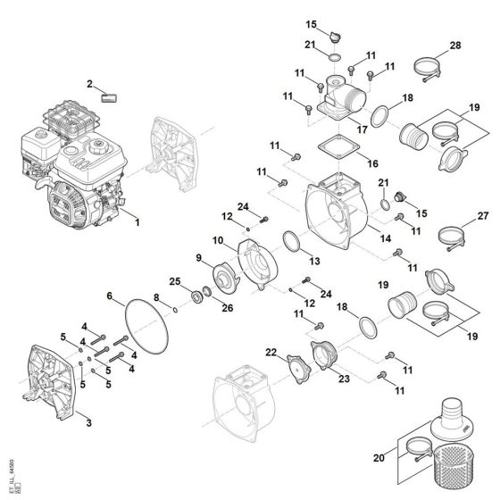 Motor and Pump for Stihl WP 600