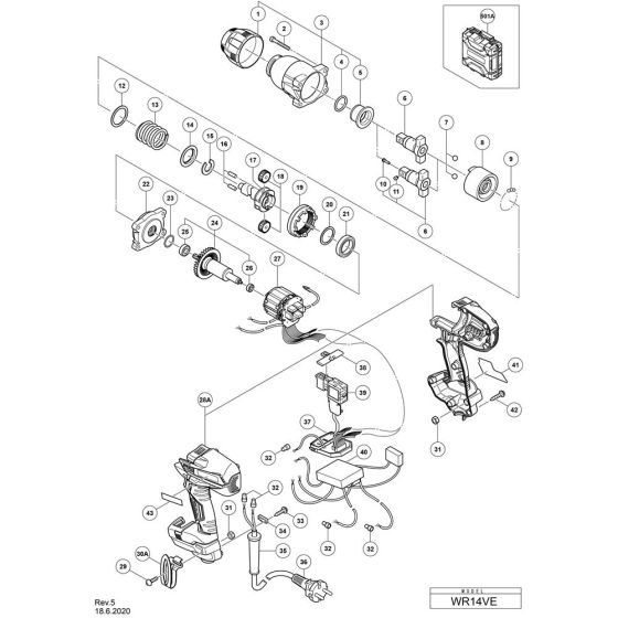 Hikoki WR14VE Assembly