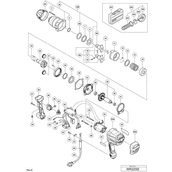 Hikoki WR22SE Assembly