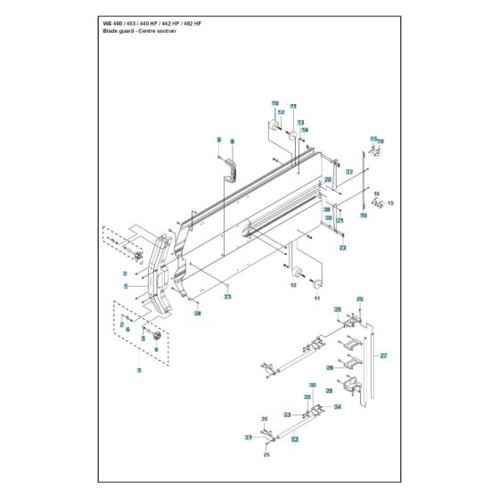 Blade Guard Centre Assembly
