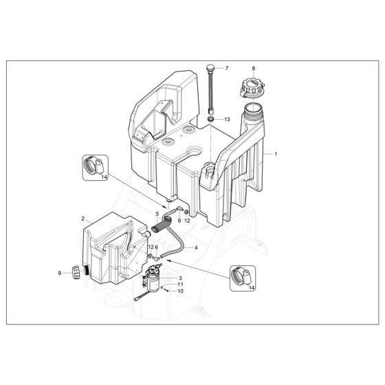 Water Tank Assembly for RD14