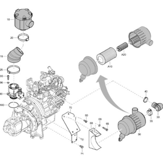 Air Inlet Assembly for XAS 38 Kd