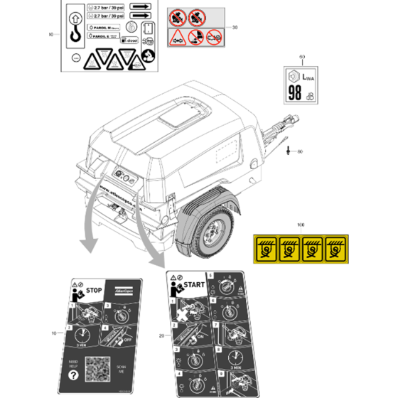 Markings-1 Assembly for XAS 78 Kd