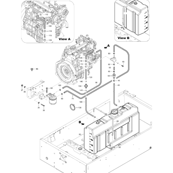 Fuel System for Atlas Copco XAS 88