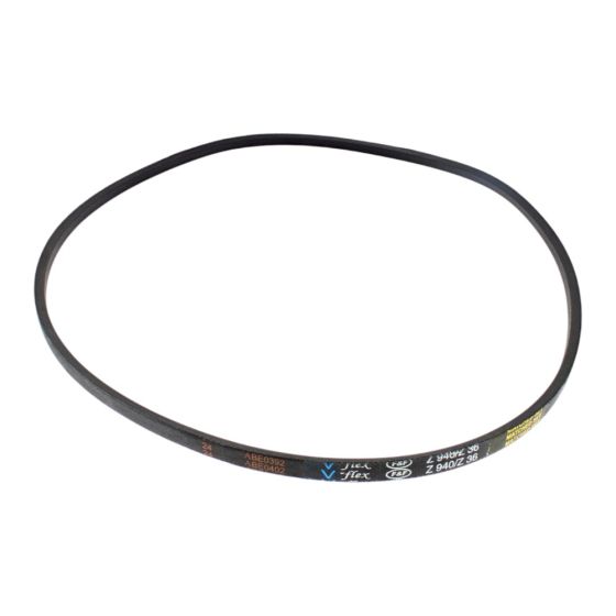 Z36 Smooth Rubber Drive V-Belt - Circ.36", Width: 10mm, Height: 6mm