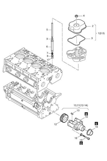Cover Cylinder Assembly for Hatz 2L40