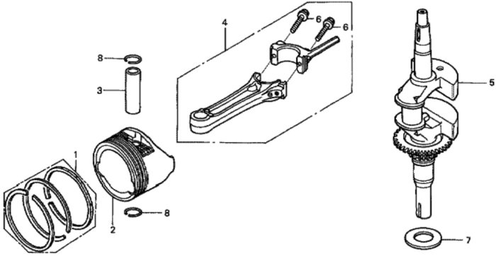 Crankshaft/Piston for Honda HRG536C1