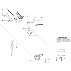 Shaft & Handle for Husqvarna 125RJ