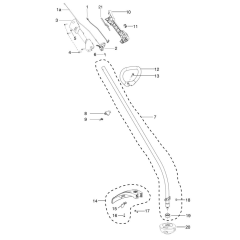 Shaft & Handle for Husqvarna 129 C