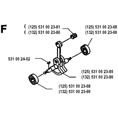 Crankshaft for Husqvarna 132RD