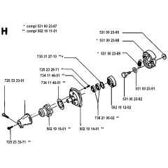 Clutch for Husqvarna 132RD