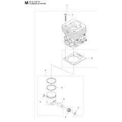 Cylinder Piston for Husqvarna 135R