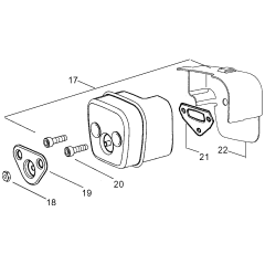 Muffler Assembly for Husqvarna 141le