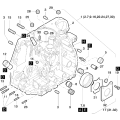 Crankcase Assembly for Hatz 1D42