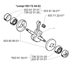 Crankshaft for Husqvarna 225 E