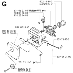 Carburetor & Air Filter for Husqvarna