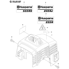 Cylinder Cover for Husqvarna 233R