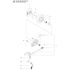 Clutch & Oil Pump for Husqvarna 240e