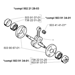 Crankshaft for Husqvarna 240 L