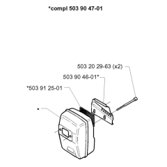 Muffler for Husqvarna 240 L