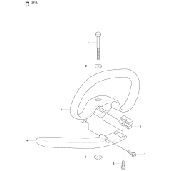 Handle Assembly for Husqvarna 241RJ