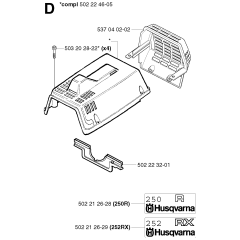 Cylinder Cover for Husqvarna 250R
