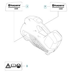 Decal Assembly for Husqvarna 320iB
