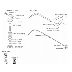 Bevel Gear & Shaft for Husqvarna