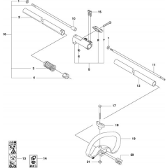 Shaft & Handle for Husqvarna 324 LDx