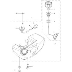 Fuel Tank Assembly for Husqvarna