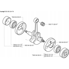 Crankshaft for Husqvarna 326 CX