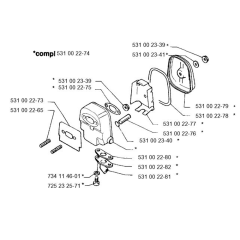 Muffler for Husqvarna 32 BL