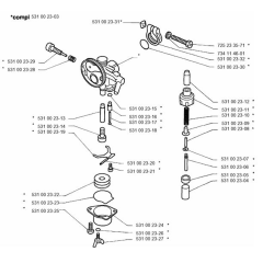 Carburetor for Husqvarna 32 BL