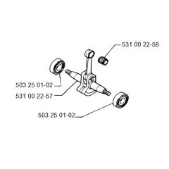 Crankshaft for Husqvarna 32 BL