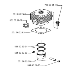Cylinder Piston for Husqvarna