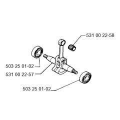 Crankshaft for Husqvarna 32 BT