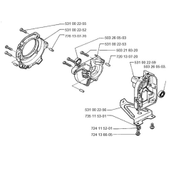 Crankcase for Husqvarna 32 BT