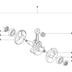 Crankshaft for Husqvarna 335 LS