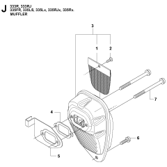 Muffler Assembly for 335RJX