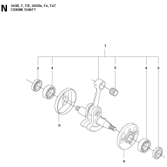 Crankshaft Assembly for 343Fr