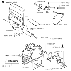 Chain Brake Assembly Husqvarna 351