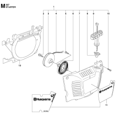 Starter Assembly for Husqvarna