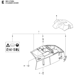 Cylinder Cover for Husqvarna 365X